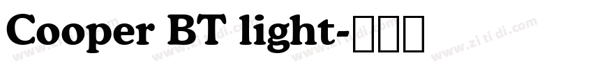 Cooper BT light字体转换